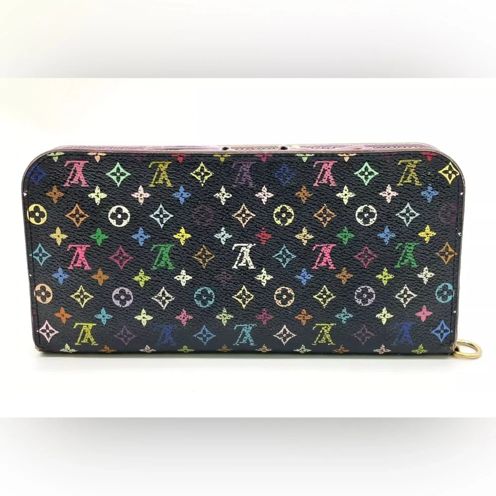 Auth Louis Vuitton Monogram Multicolor Portefeuille Insolite Wallet W/B